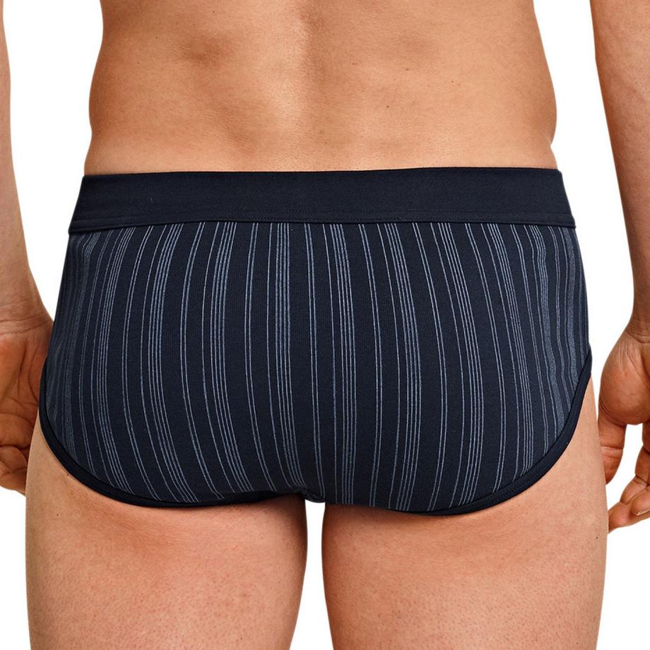 Schiesser Original Classics Slip Sportivi a Costine Fini con Apertura Confezione da 4  