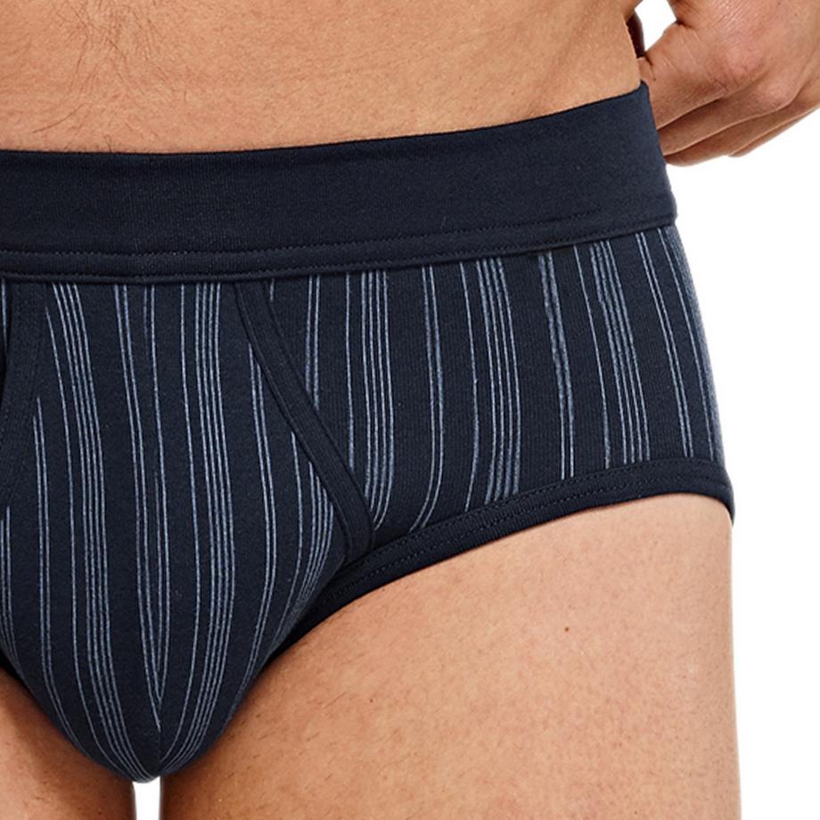 Schiesser Original Classics Slip Sportivi a Costine Fini con Apertura Confezione da 4  