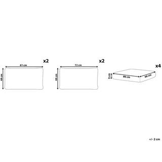 Beliani Set mit Kissenbezügen aus Polyester NOTO  