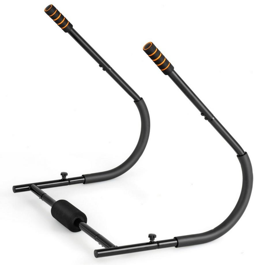 B2X  Trainer per addominali con poggiatesta imbottito, trainer AB pieghevole, trainer per muscoli addominali, dispositivo per l'allenamento addominale, nero 