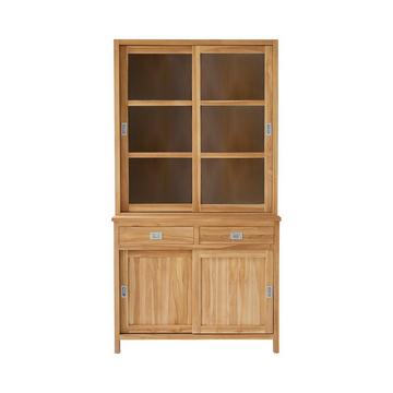 Geschirrschrank aus massivem Teakholz 120 cm Coffee Tek