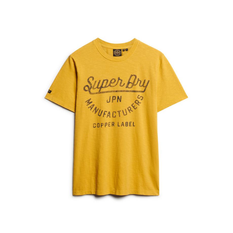 t-shirt copper label script