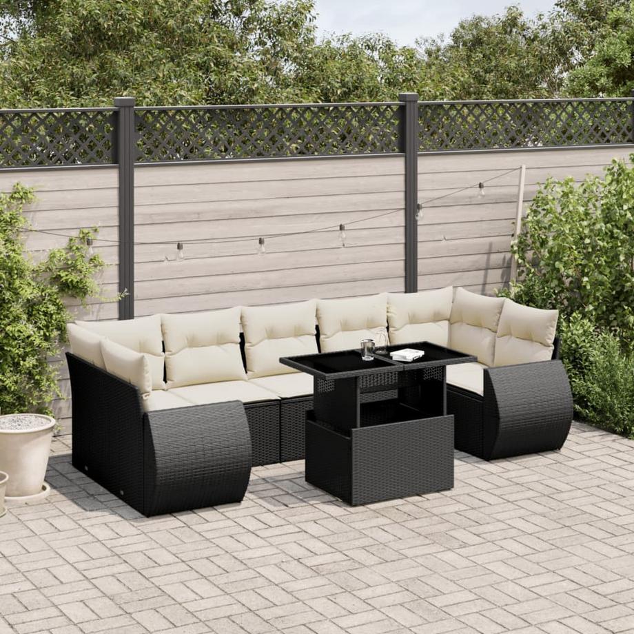 VidaXL set divano da giardino Polirattan  