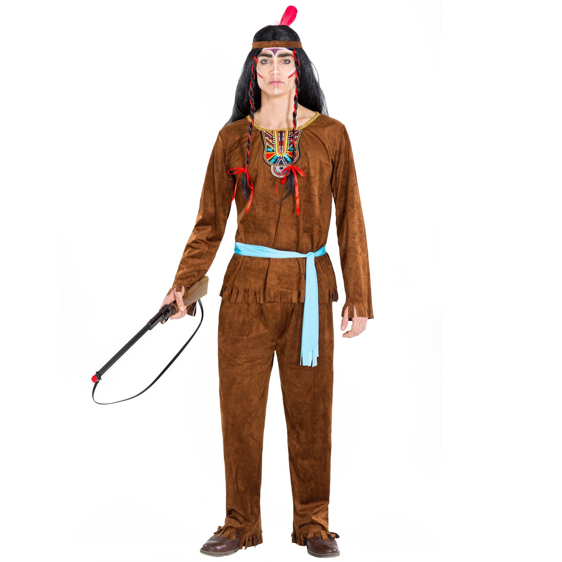 Tectake  Costume da uomo - Indiano apache Grande Bisonte 