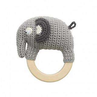 sebra  Hochet en crochet gris 