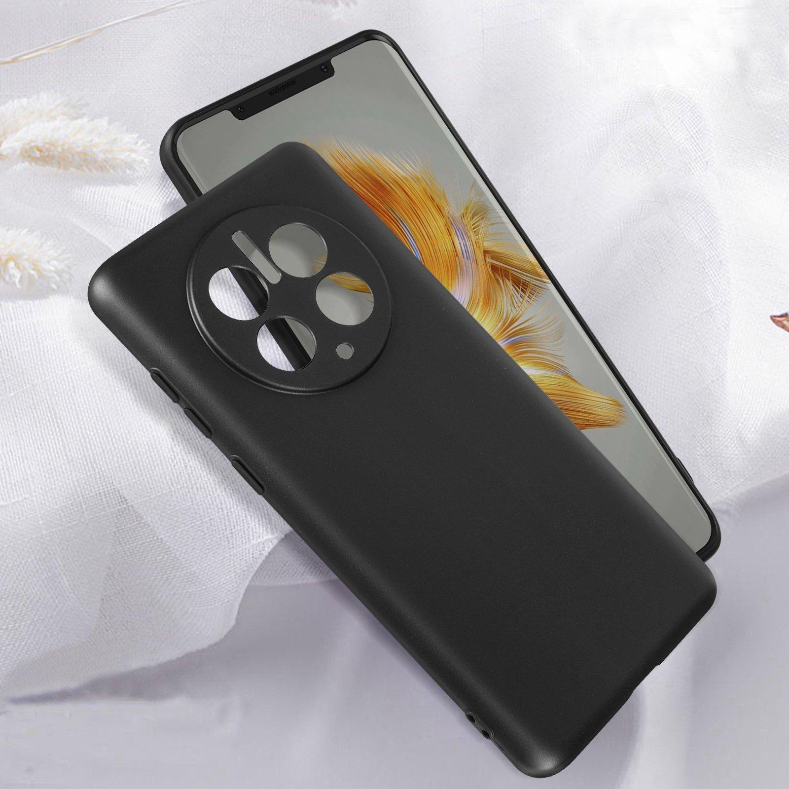 Avizar  Coque Huawei Mate 50 Pro Souple Mat Noir 