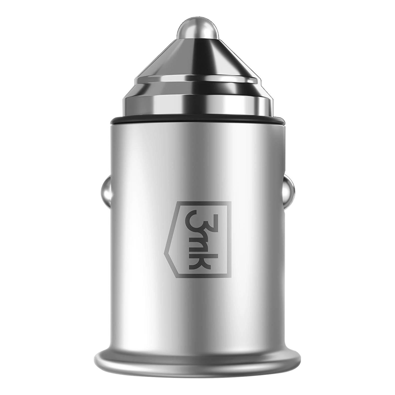 3mk Protection  Chargeur Voiture 30W USB C + USB , 3mk 