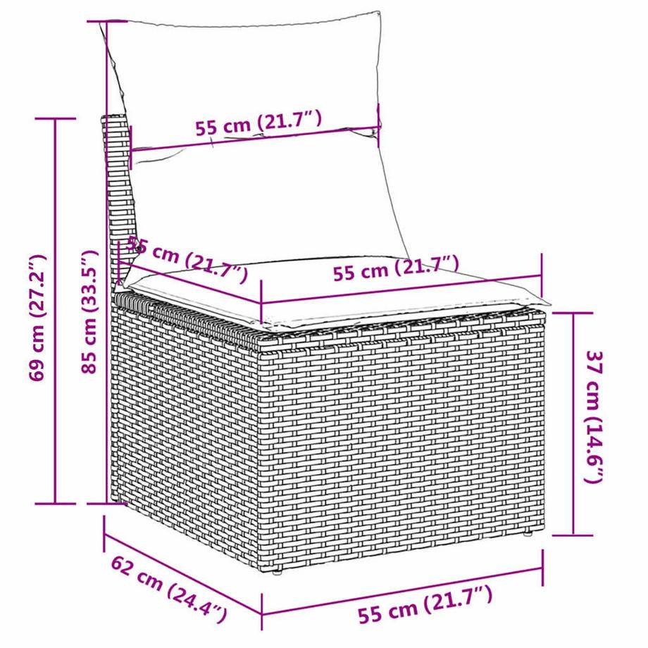 VidaXL Garten sofagarnitur poly-rattan  