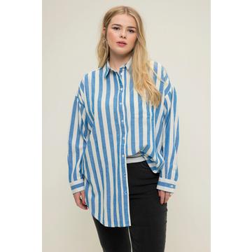 Chemise oversize à rayures et manches longues