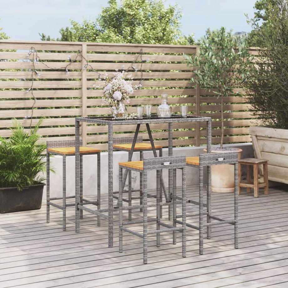 VidaXL Gartenbar set poly-rattan  