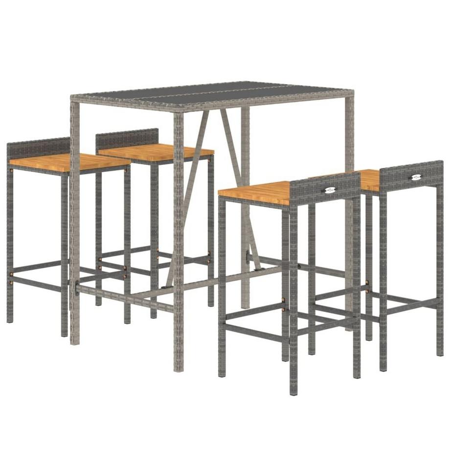 VidaXL Gartenbar set poly-rattan  