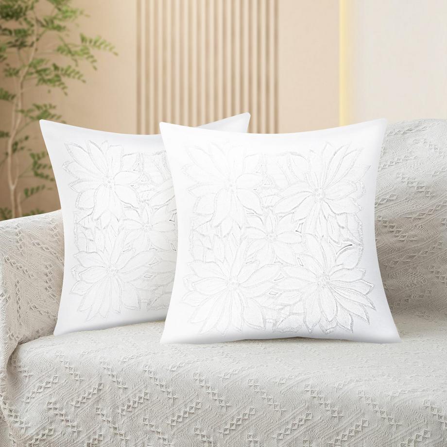 Avizar Lot 2 Housses de Coussin Floral  