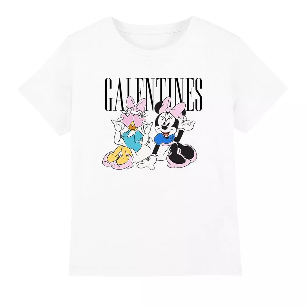 Disney - Galentines TShirt Valentinstag, 116, Weiss