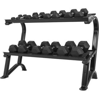 Gorilla Sports  RACK DE RANGEMENT POUR HALTERES HEXAGONAUX | MUSCULATION | NOIR 