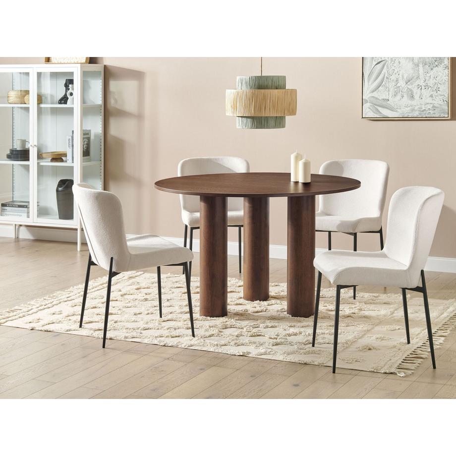 Beliani Tavolo da pranzo en Fibra a media densità (MDF)  ORIN  