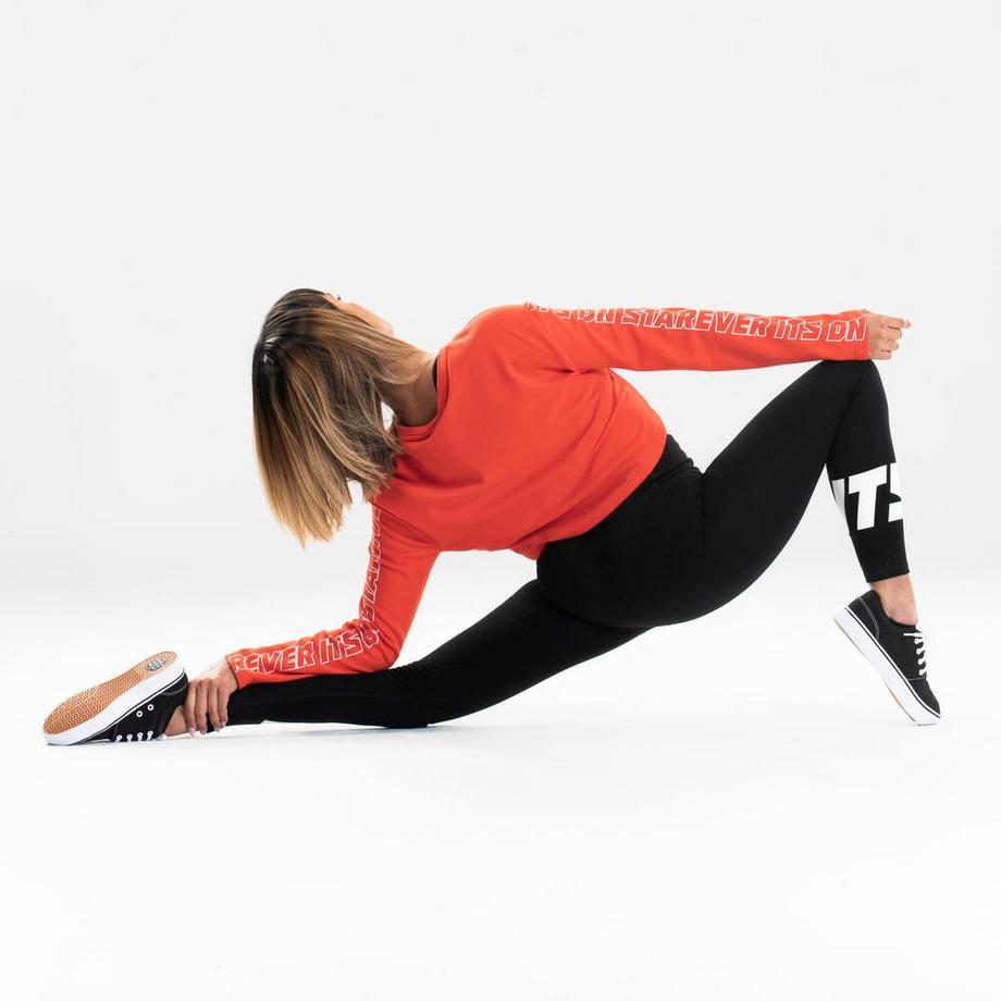 DOMYOS  Sweat modulable de danses urbaines rouge femme 