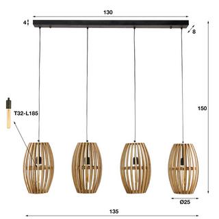 mutoni industrial Hängelampe Orbit 4L  