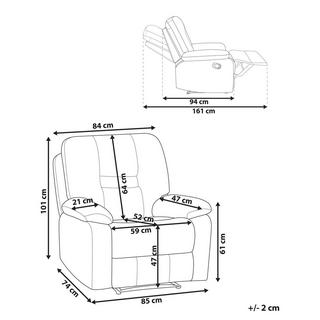 Beliani Fauteuil en Polyester Industriel BERGEN II  