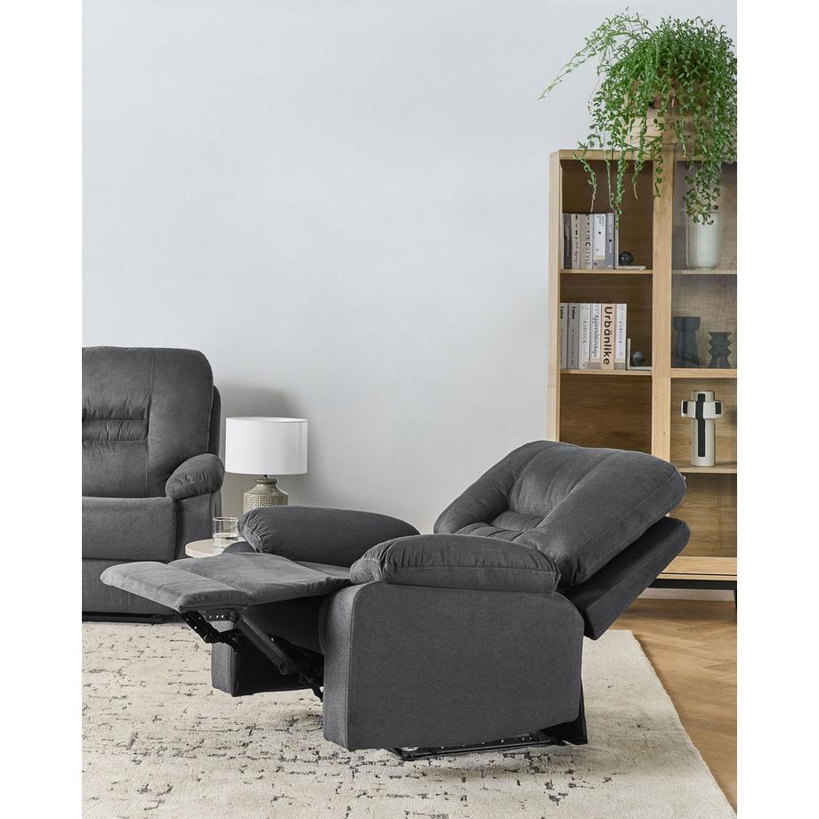 Beliani Fauteuil inclinable en Tissu  BERGEN  