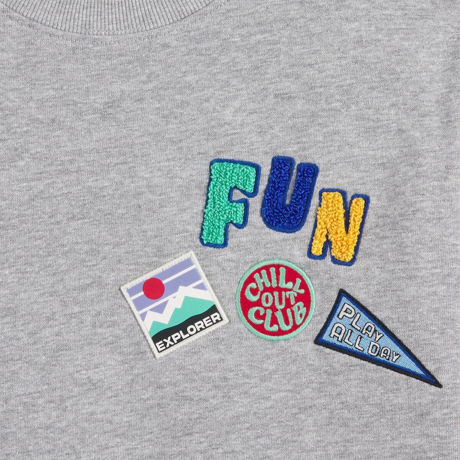 La Redoute Collections  Oversize-Rundhals-Sweatshirt mit Badges 