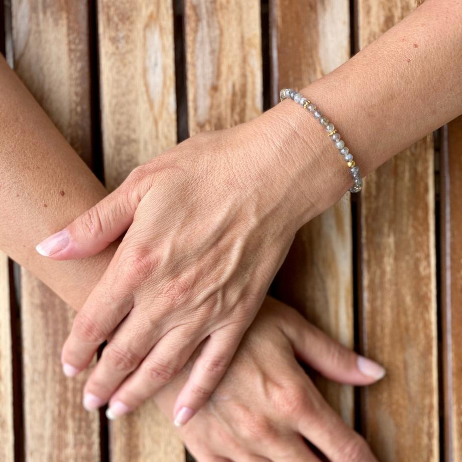 Balibay  Ladina  Armband mit Labradorit & Silber vergoldet 