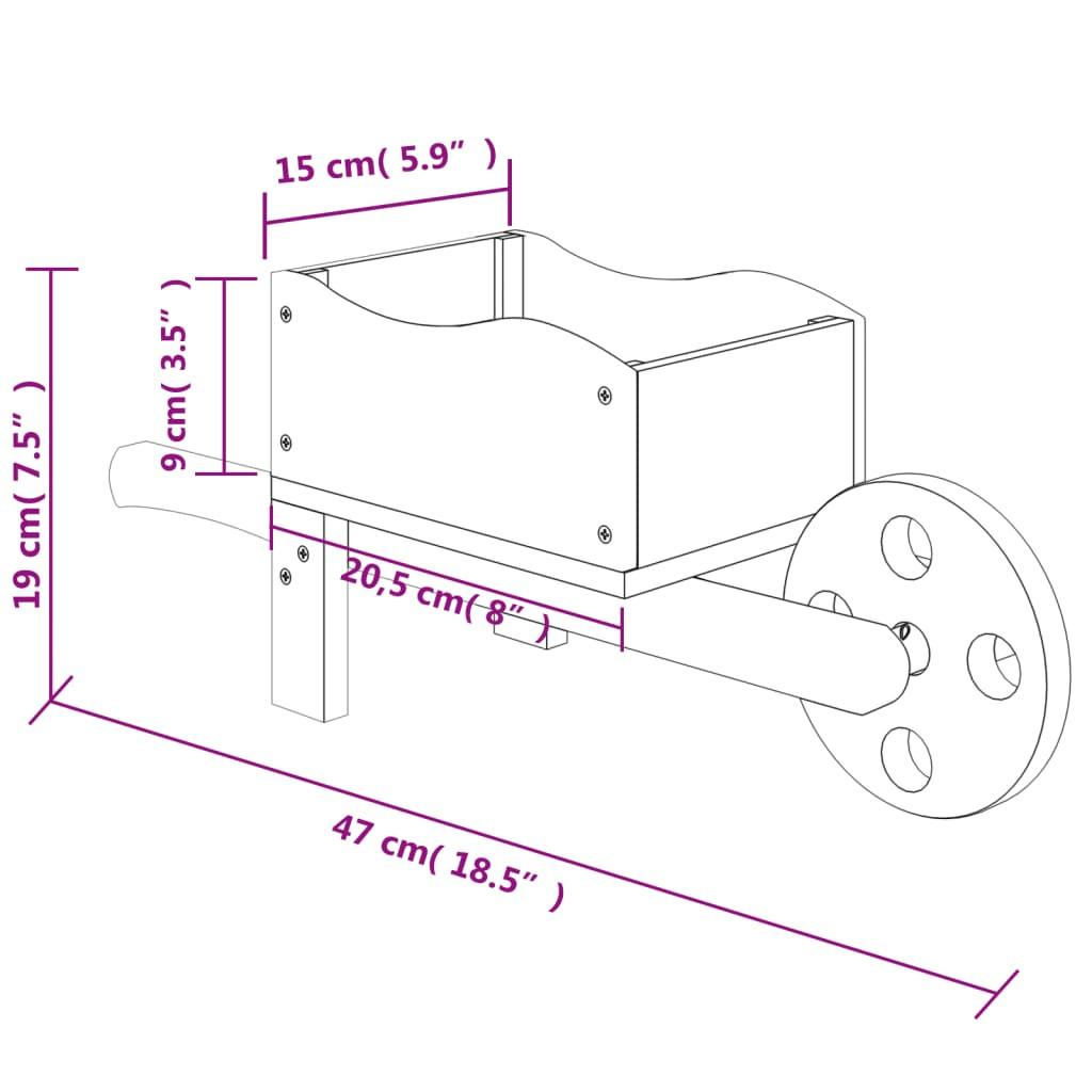 VidaXL  fioriera a carriola Legno 