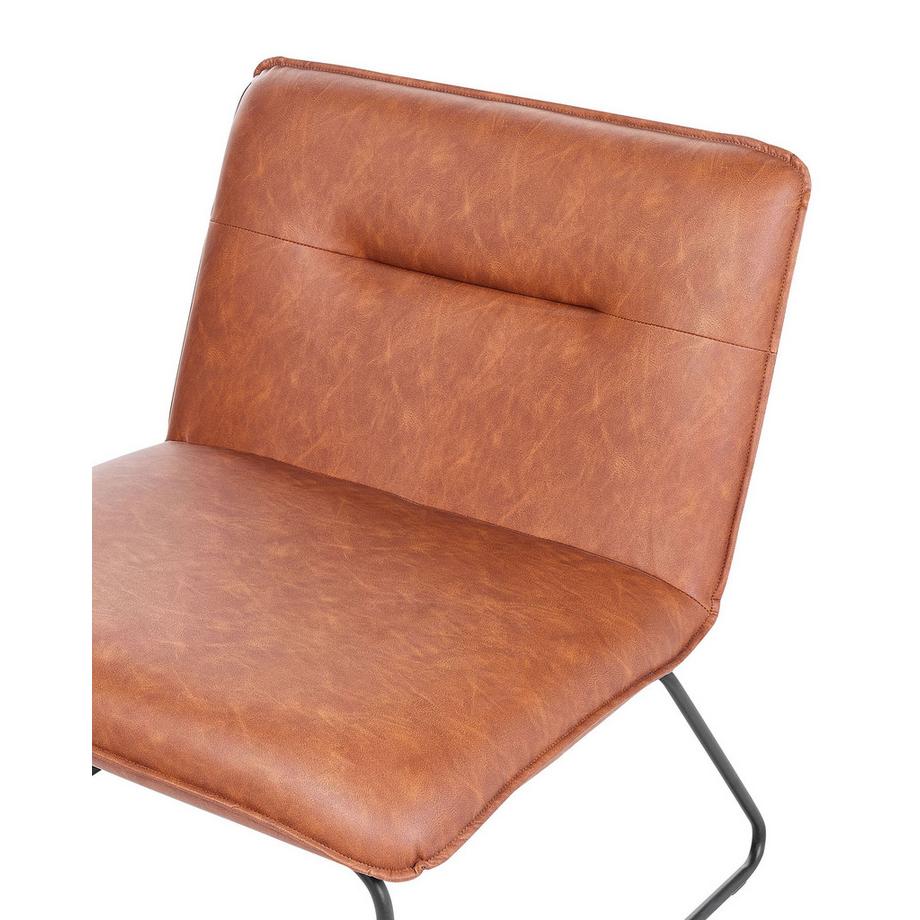 Beliani Fauteuil en Cuir PU Rétro COTULLA  