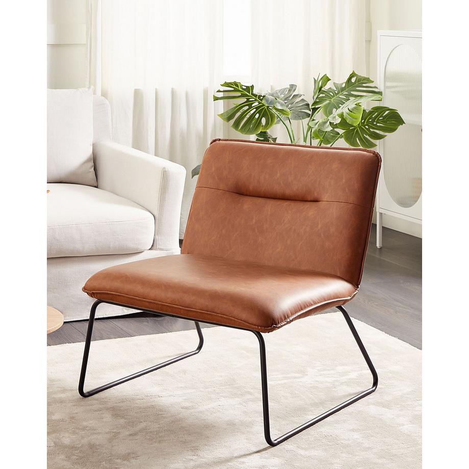Beliani Fauteuil en Cuir PU Rétro COTULLA  