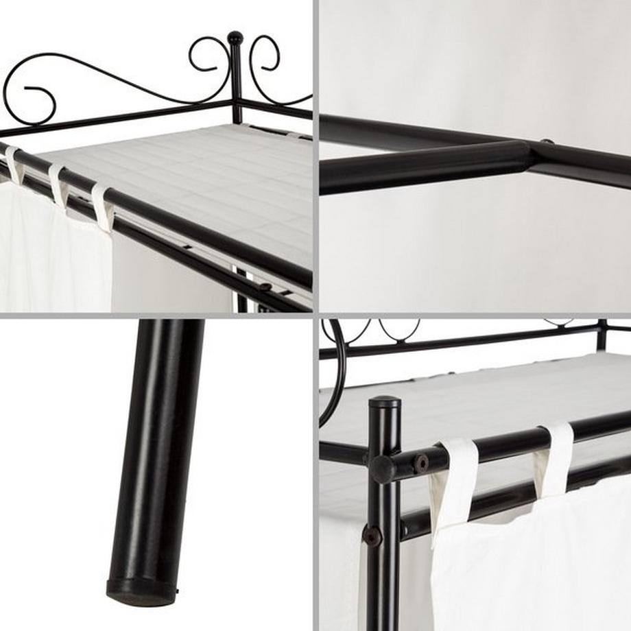 Tectake Armoire penderie vestiaire  3 grands et 3 petits compartiments  