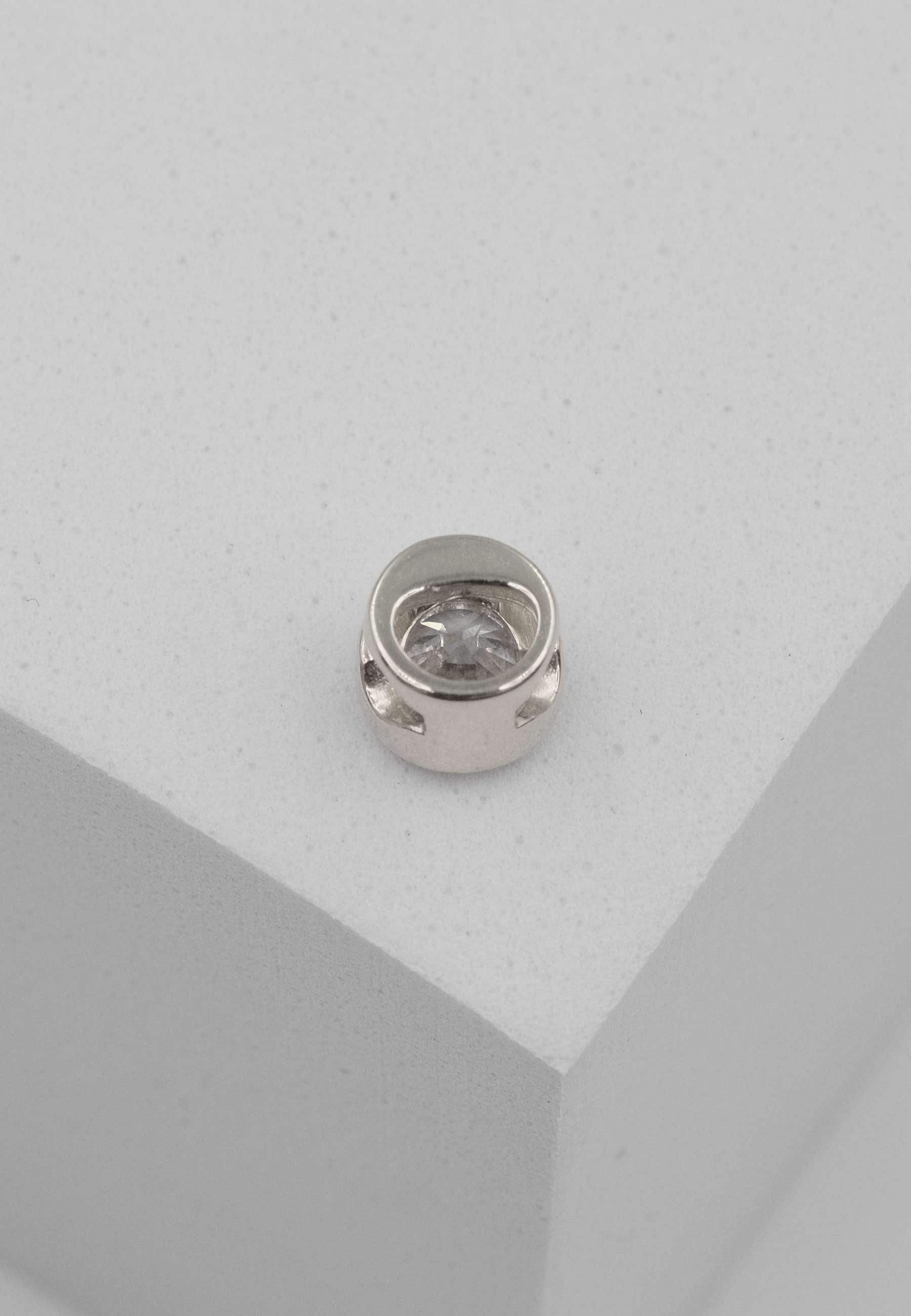 MUAU Schmuck  Solitär Anhänger Zargenfassung Weissgold 750 Diamant 0.50ct. 7x7mm 