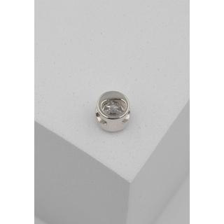 MUAU Schmuck  Pendentif solitaire Monture or blanc 750 diamant 0,50ct. 7x7mm 