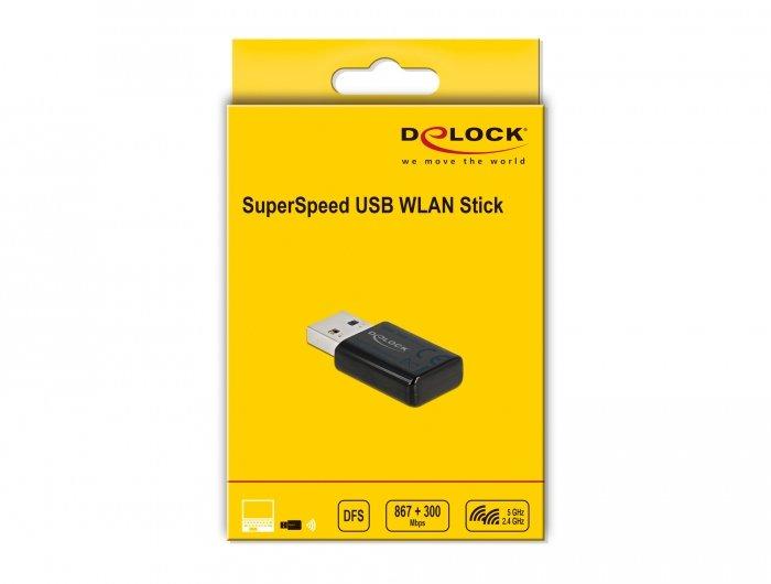 DeLock  USB 3.0 Dualband WLAN ac/a/b/g/n Micro Stick 867 + 300 Mbps 