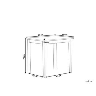 Beliani Table de repas en Bois d'hévéa Moderne BATTERSBY  