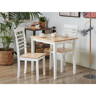 Beliani Table de repas en Bois d'hévéa Moderne BATTERSBY  