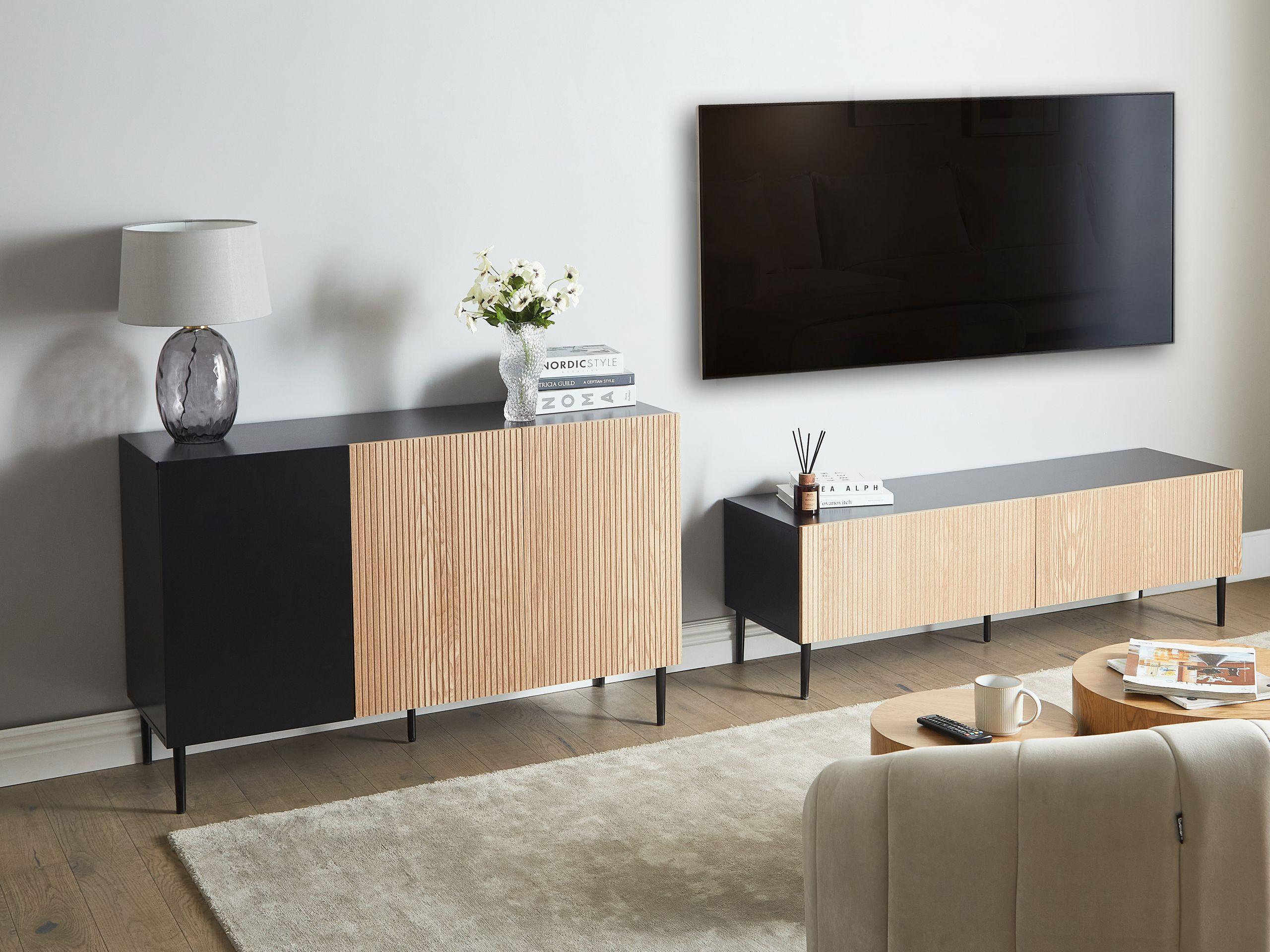 Beliani Meuble TV en MDF Moderne BLYTHE  