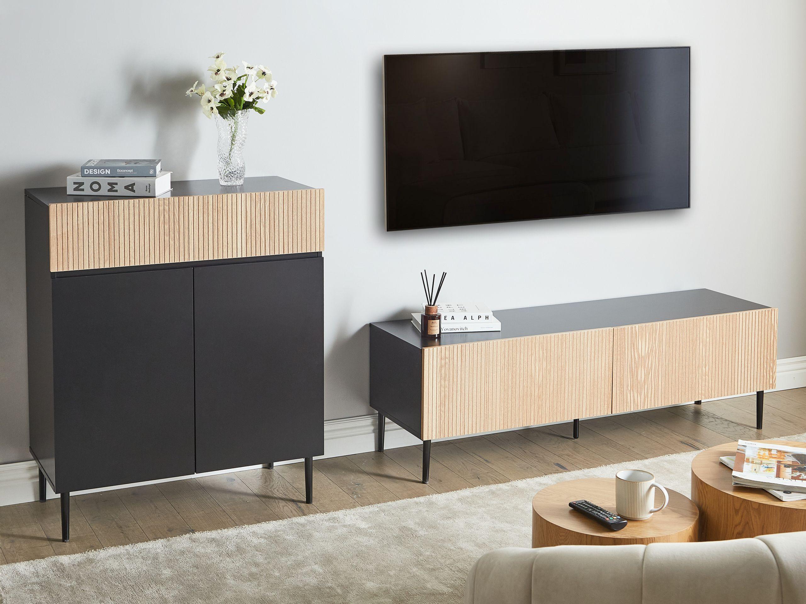 Beliani Meuble TV en MDF Moderne BLYTHE  