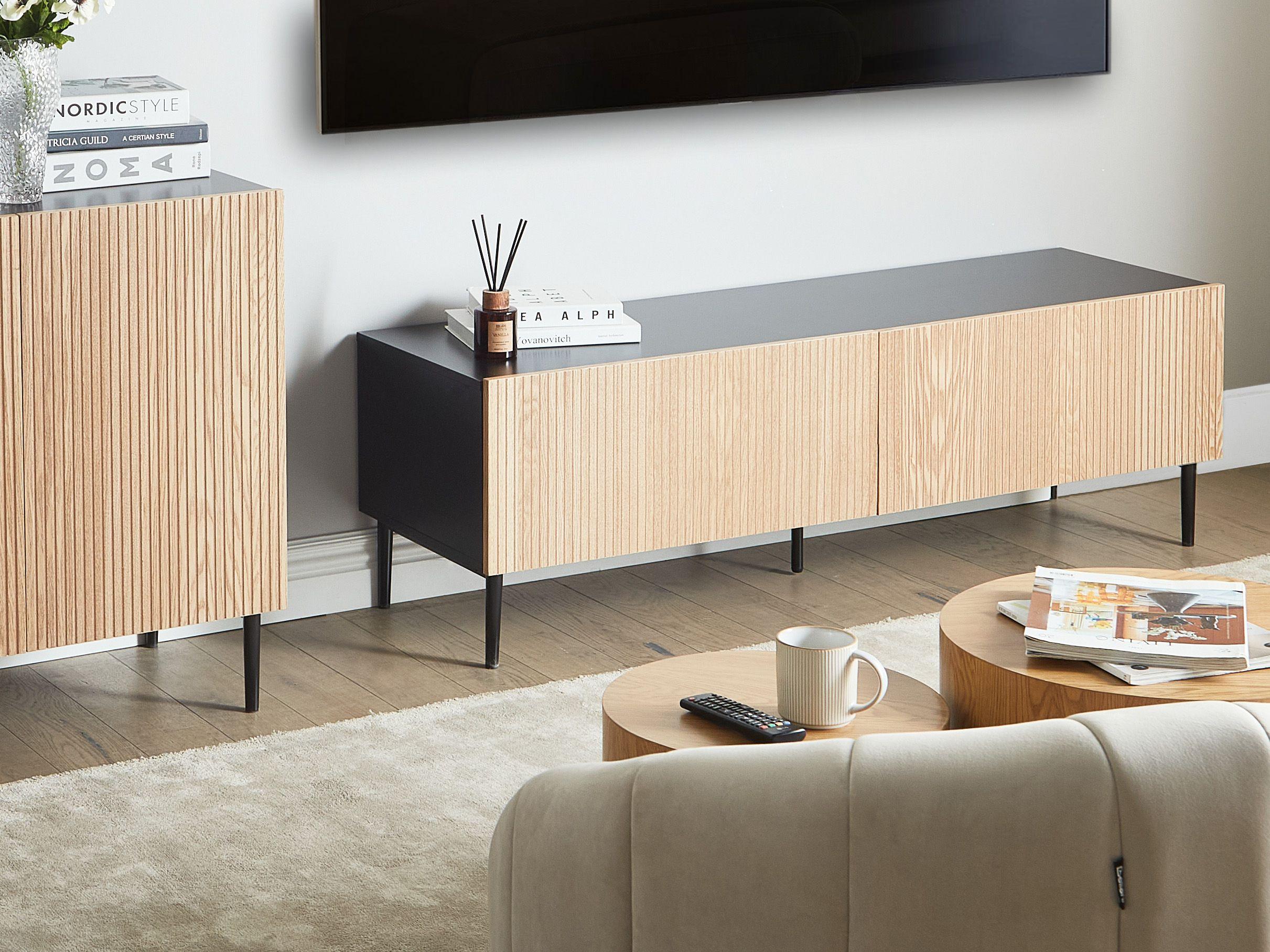 Beliani Meuble TV en MDF Moderne BLYTHE  