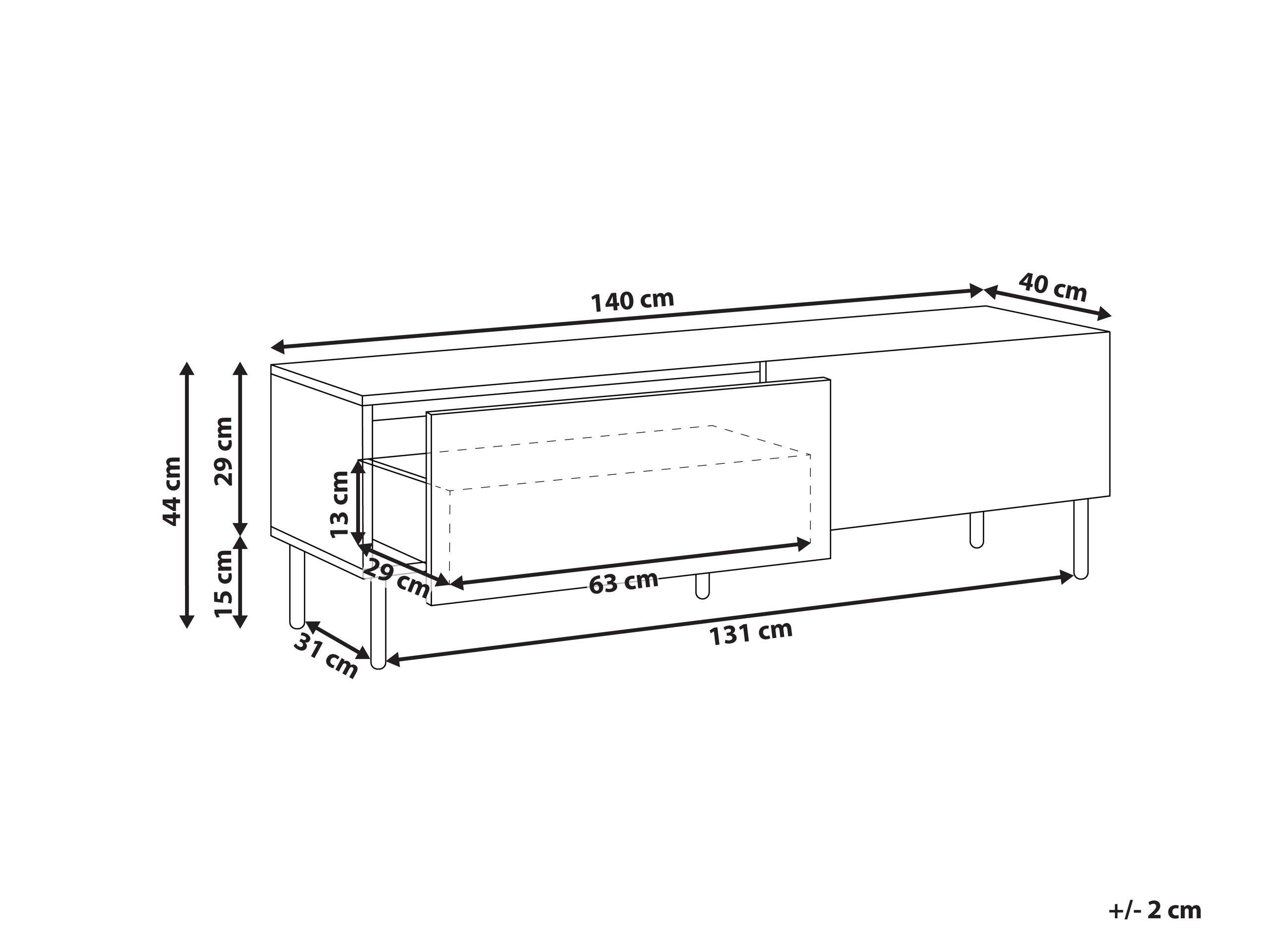 Beliani Meuble TV en MDF Moderne BLYTHE  