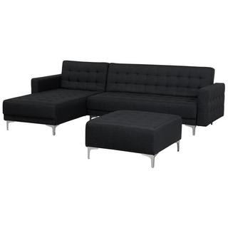 Beliani Ecksofa mit Ottomane aus Polyester Modern ABERDEEN  