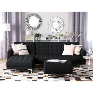 Beliani Ecksofa mit Ottomane aus Polyester Modern ABERDEEN  