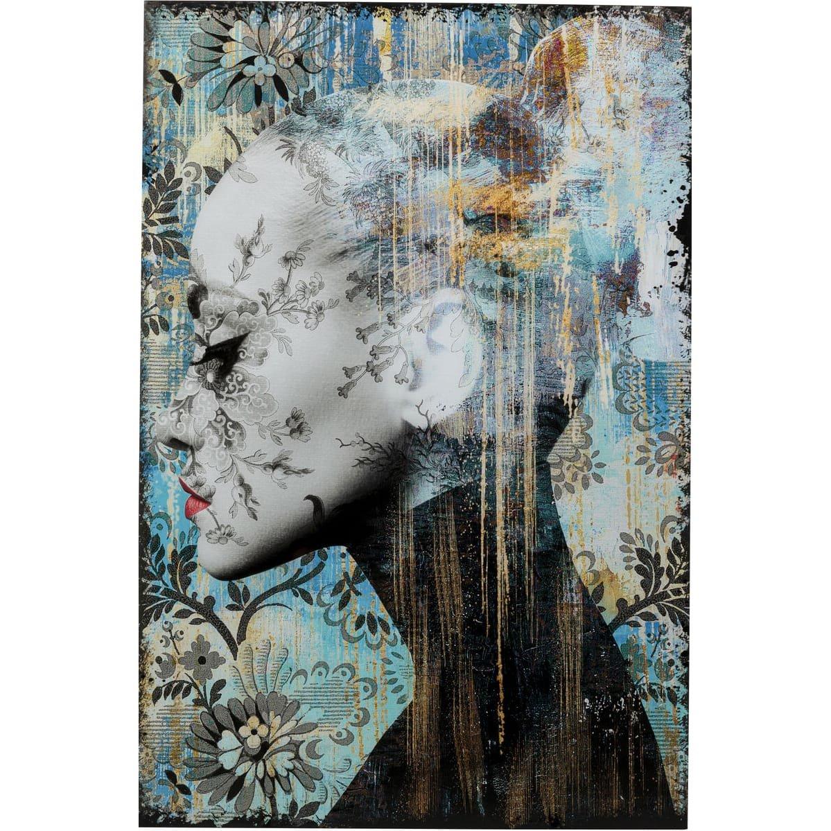 KARE Design Glasbild Lady Flower 100x150  