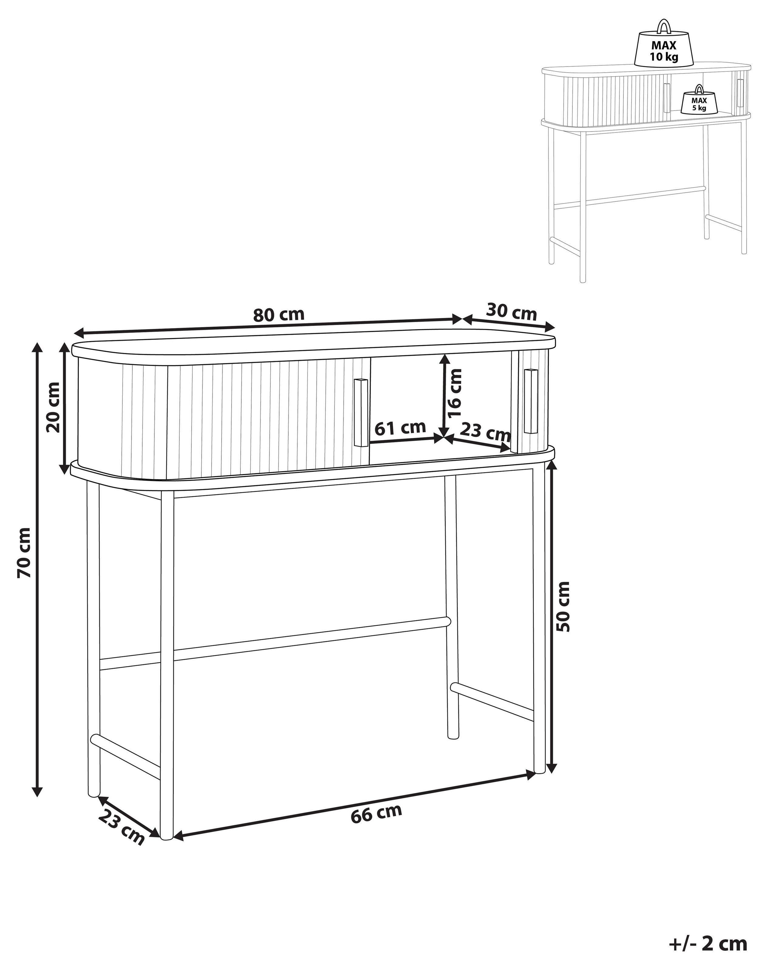 Beliani Console en MDF Rétro BRADLEY  