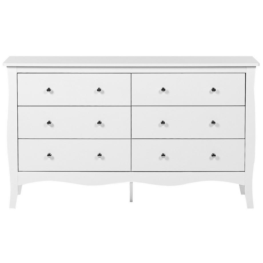 Beliani Cassettiera 6 cassetti en Fibra a media densità (MDF) Glamour WINCHESTER  