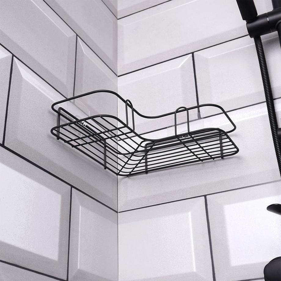 B2X  Etagère d'angle pour la salle de bain - Autocollante et résistante 