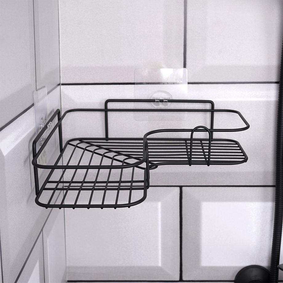 B2X  Etagère d'angle pour la salle de bain - Autocollante et résistante 