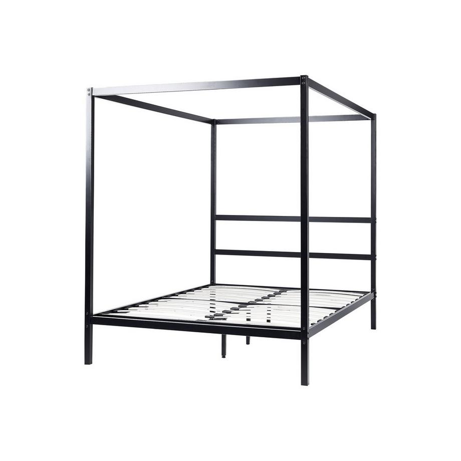 Beliani Lit à baldaquin en Acier Industriel LESTARDS  