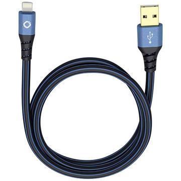 Apple iPad/iPhone/iPod Anschlusskabel [1x USB 2.0 Stecker A - 1x Apple Lightning-Stecker] 0.50 m Blau