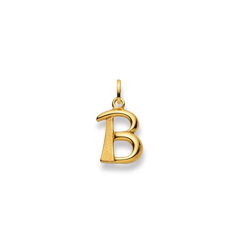 Image of MUAU Schmuck Anhänger Buchstabe B Gelbgold 750, 20x13mm - ONE SIZE