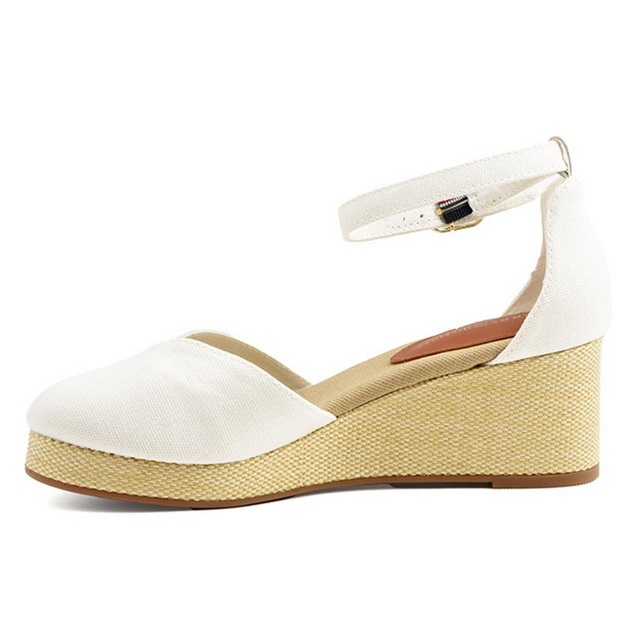 TOMMY HILFIGER Flag Closed Toe Mid Wedge Espadrille  