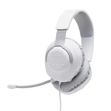 JBL Quantum 100 Cuffie Cablato A Padiglione Giocare Bianco